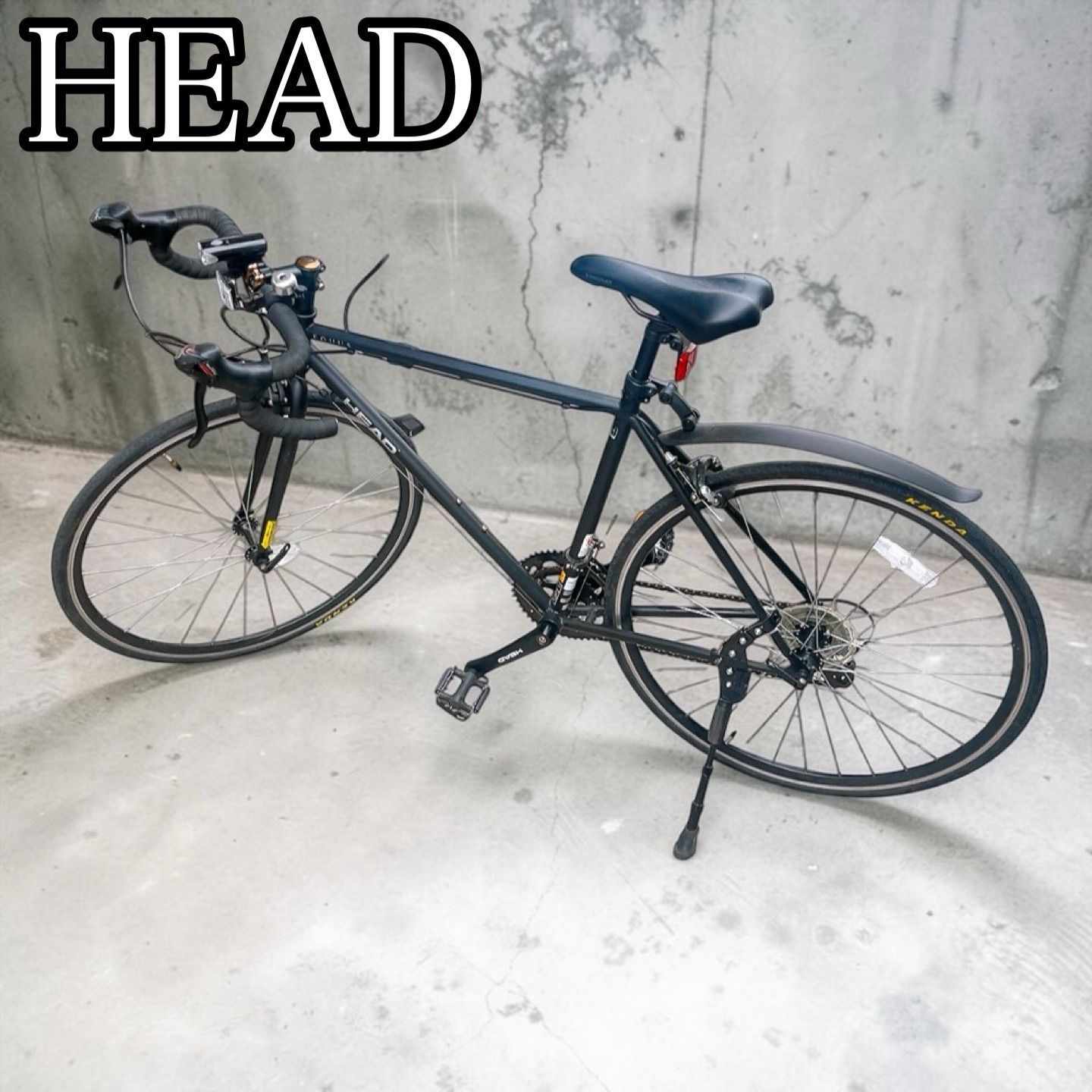 H-1159 HEAD ロードバイク 490 ブラック 動作品 通勤 通学 家財便発送