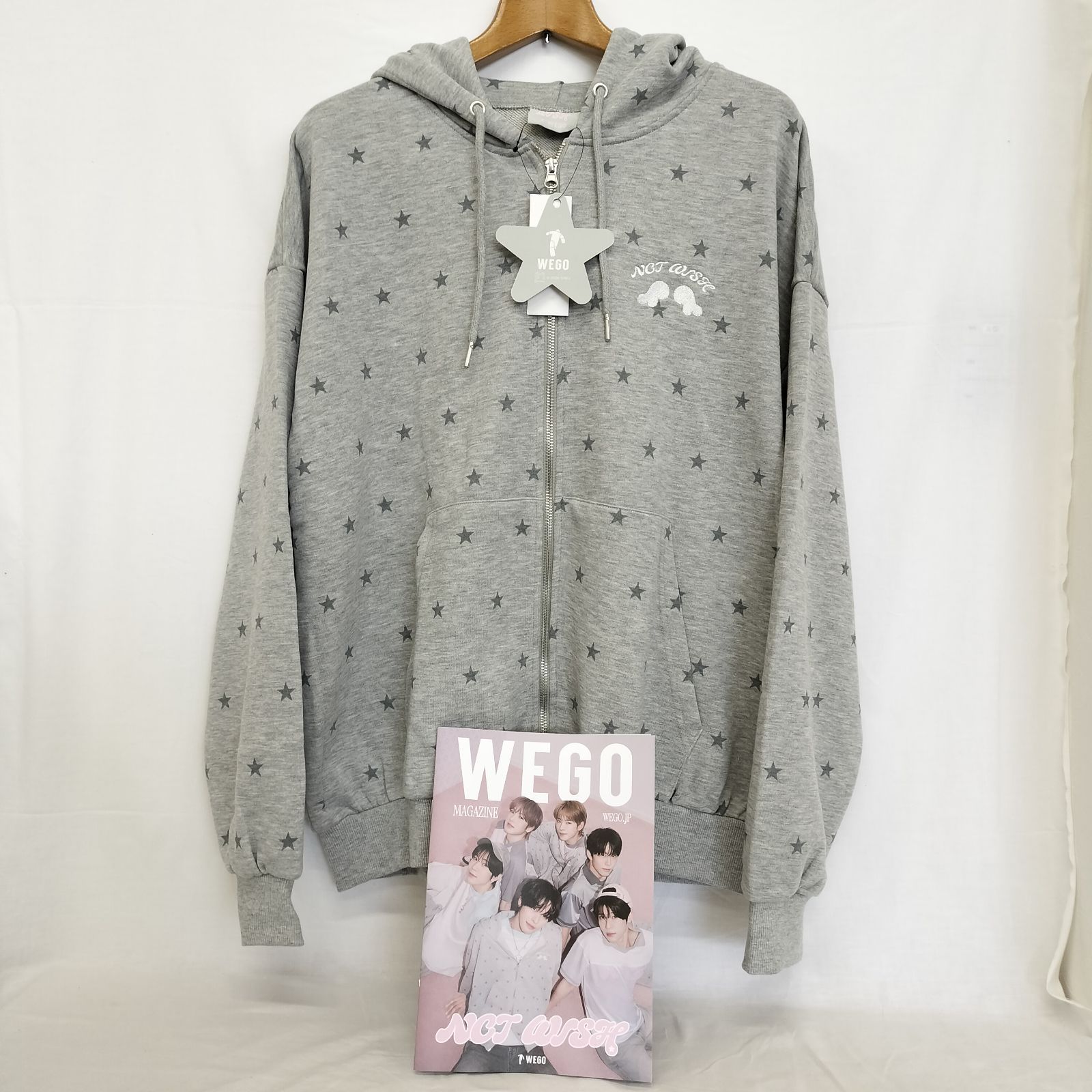 wego nct wishコラボパーカー グレー Lサイズ nct wish wego パーカー Lサイズ - メルカリ