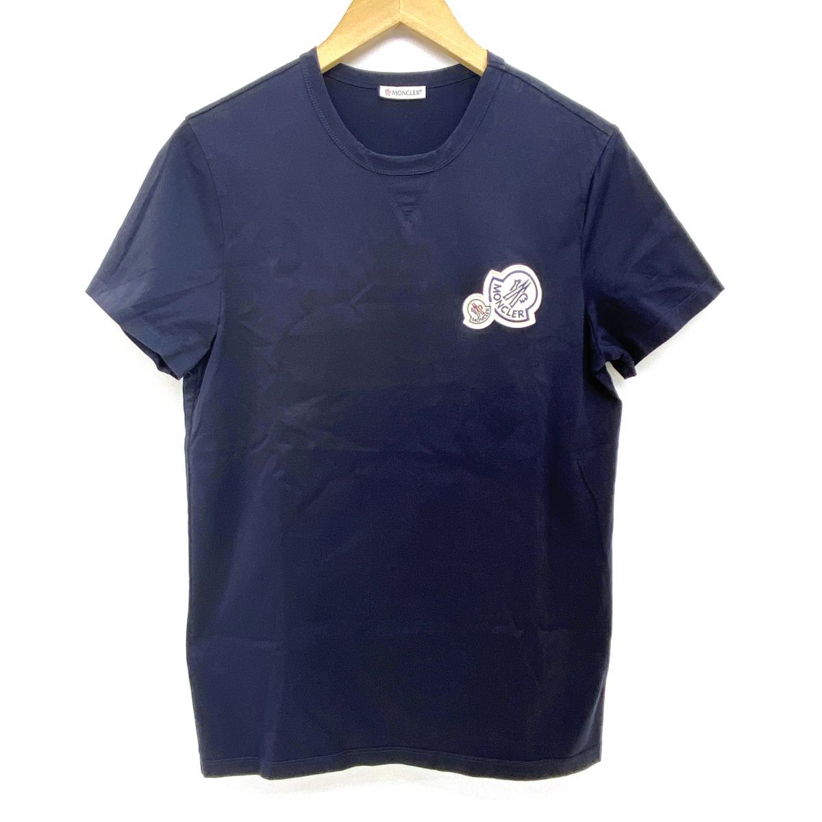 MONCLER MAGLIA T-SHIRT モンクレール ロゴワッペン付 半袖 Tシャツ 