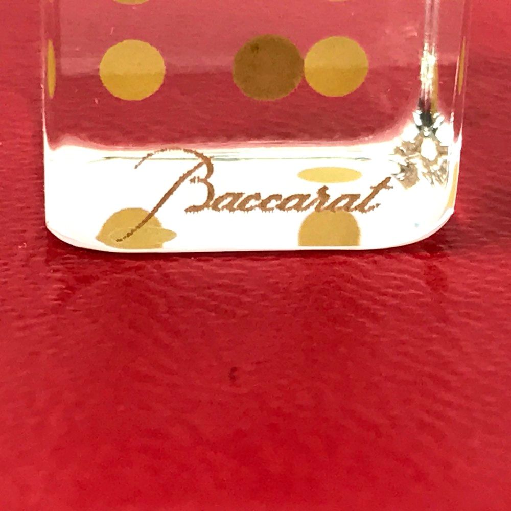 程度良好 Baccarat バカラ 2813755 ダイス サイコロ クリア×4 レッド×1