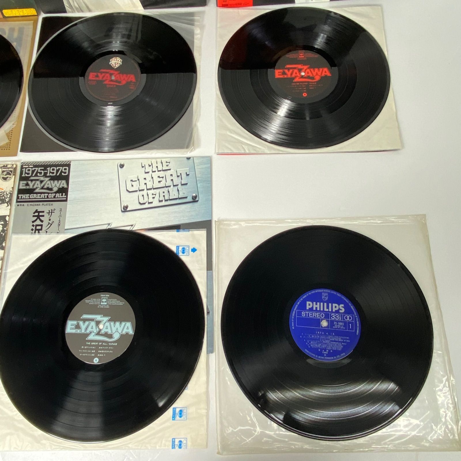 キャロル　矢沢永吉　LPレコード　5枚 矢沢永吉 キャロル LPレコード 5枚セット(＋1枚おまけ） 帯付き含む