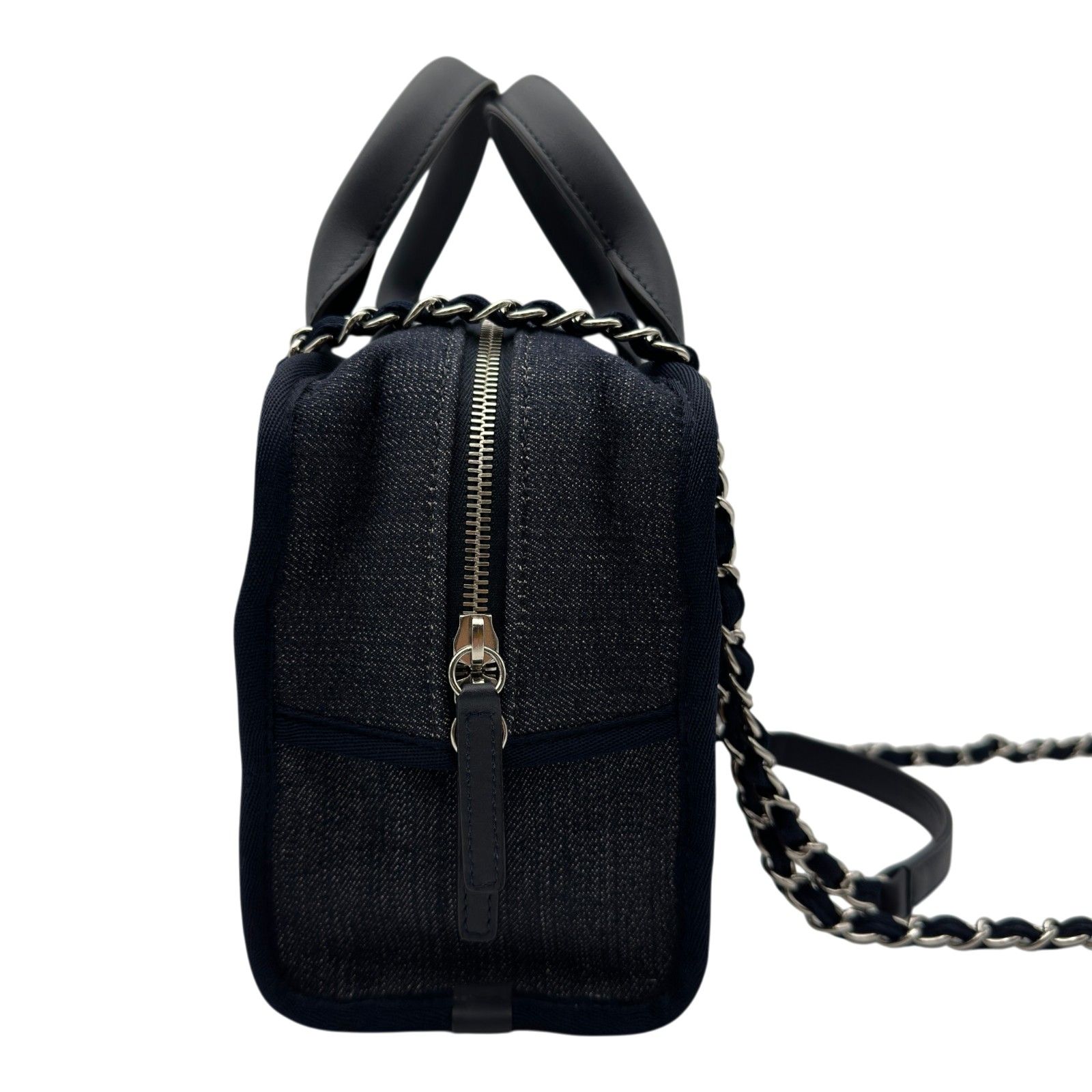 シャネル CHANEL ドーヴィル ボーリングバッグ A92749 ネイビー 