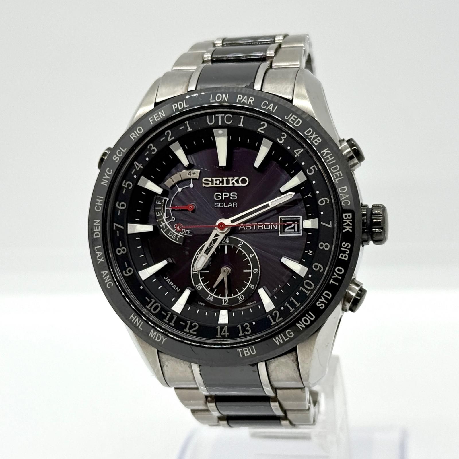 アストロン セイコー SEIKO 7X52-0AF0 ASTRON ソーラー - ブラック