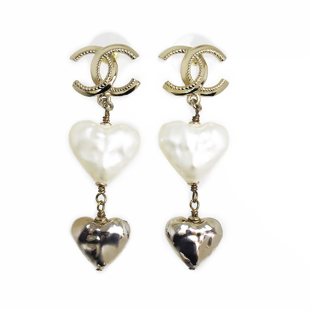 シャネル CHANEL ピアス ハート パール ココマーク シャネル CHANEL