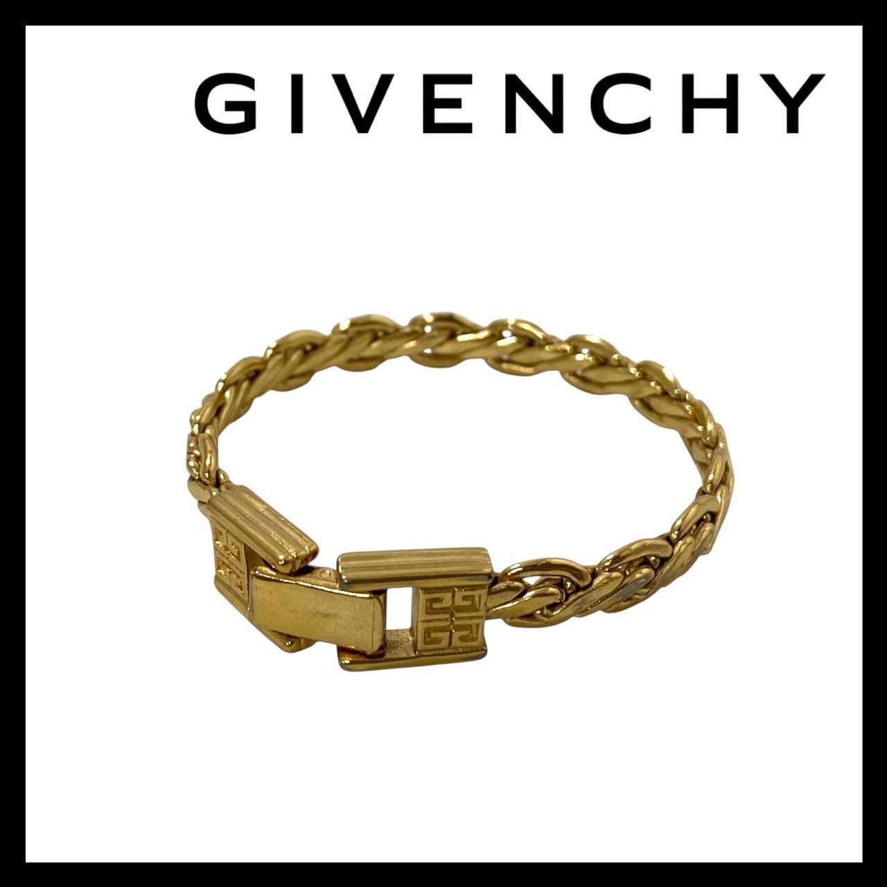 GIVENCHY】ツイスト チェーン ブレスレット ゴールド/金カラー 
