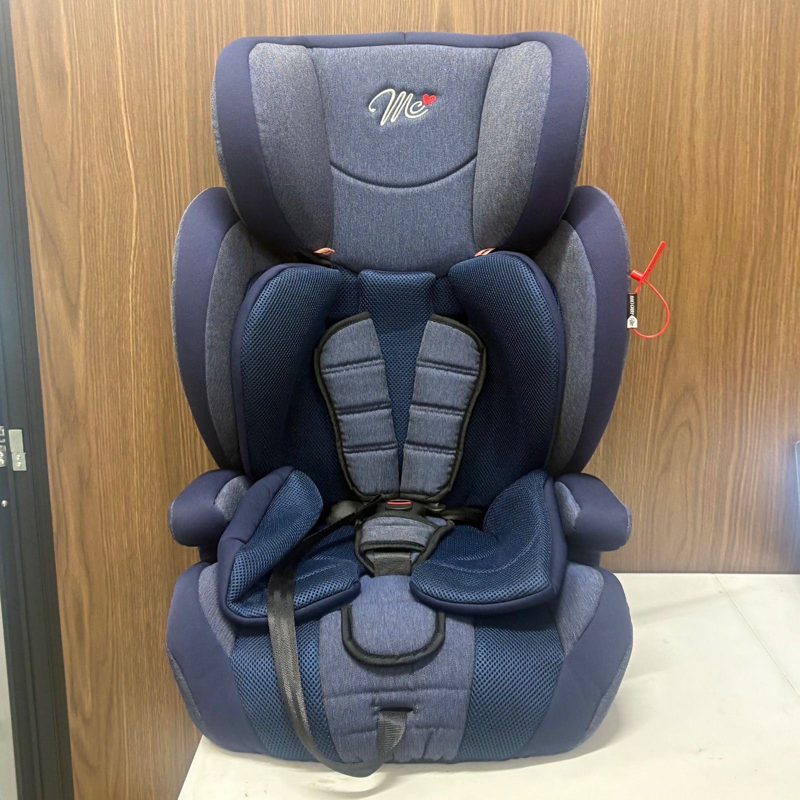 マムズキャリー HGデニムハーネス ジュニアシート 良品】マムズキャリー HGデニムハーネス チャイルドシート ジュニア