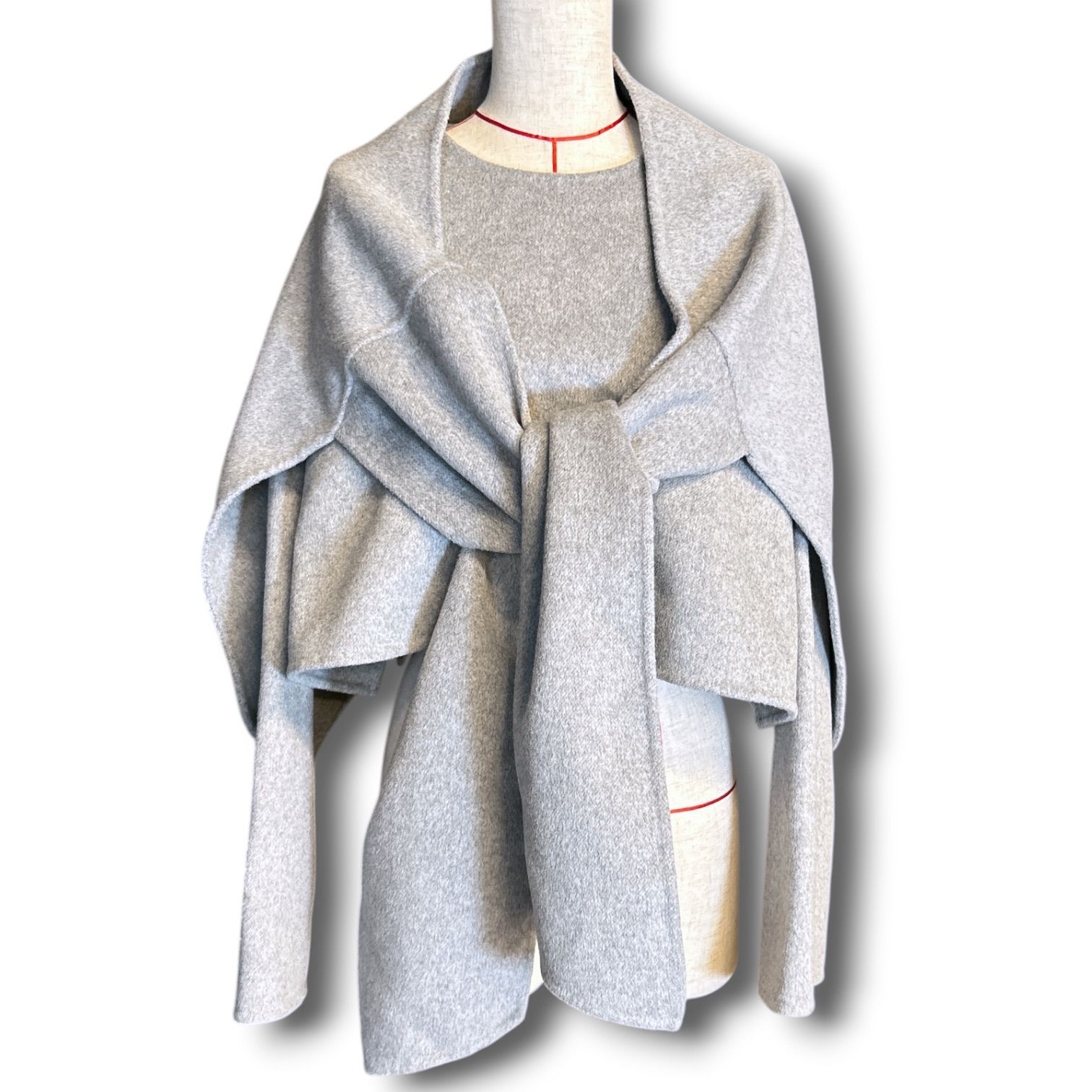 完売　デコルテアクセサリー　ホワイト リバーウールストール wool river stole | DECOLLTE ACCESSORY