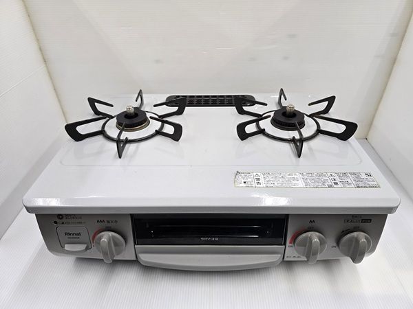 リンナイガスコンロ　プロパンガスＬＰ　中古　リサイクルショップ宮崎屋20.5.10 中古品】 リンナイ Rinnai ガスコンロ LPガス(プロパンガス) 左強火力