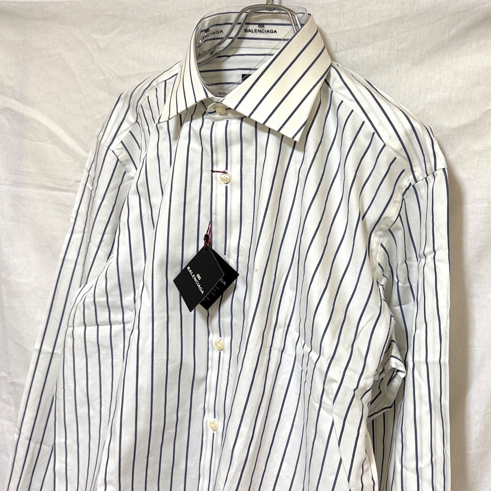 BALENCIAGA バレンシアガ ストライプシャツ 44（17 1/2）L相当