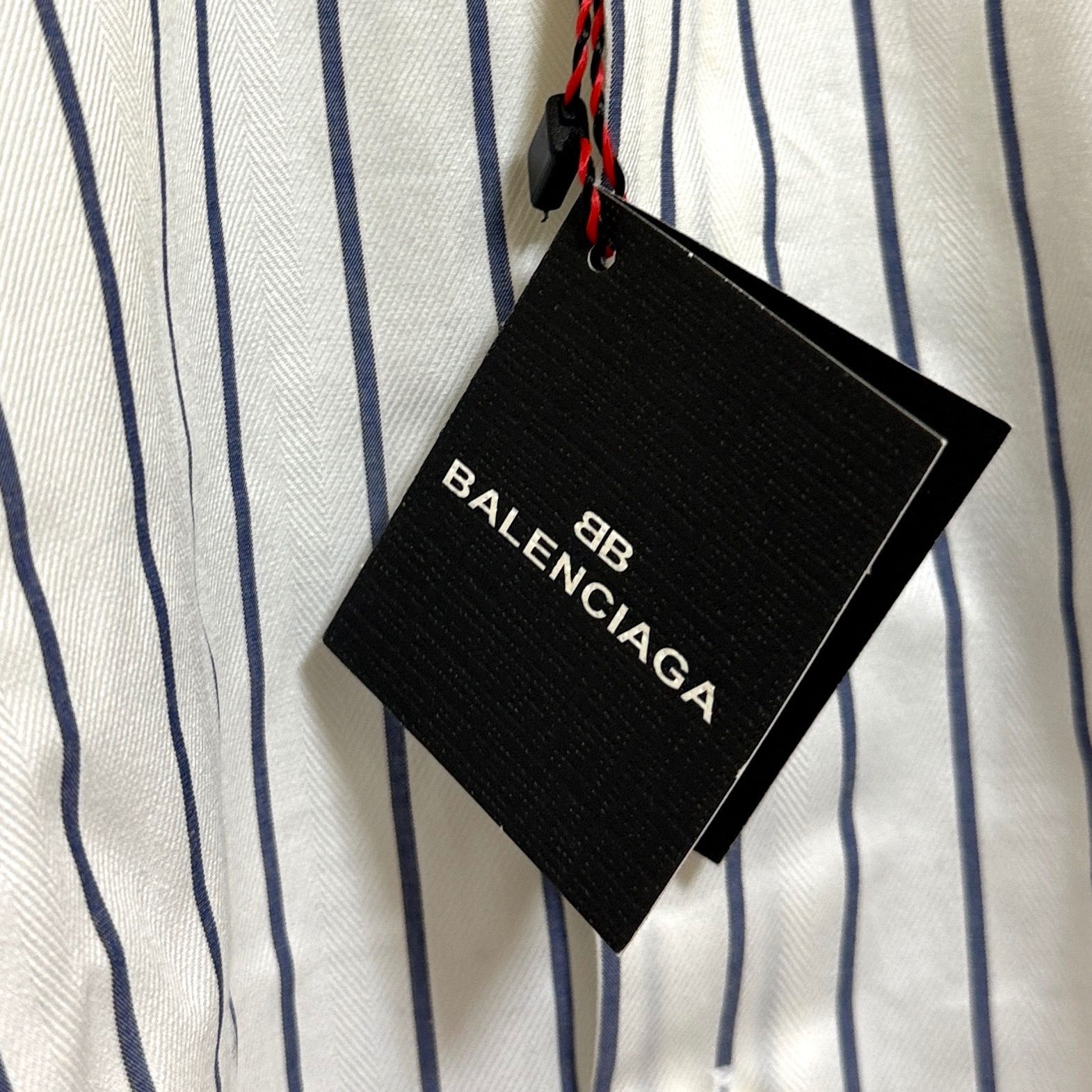 BALENCIAGA バレンシアガ ストライプシャツ 44（17 1/2）L相当 