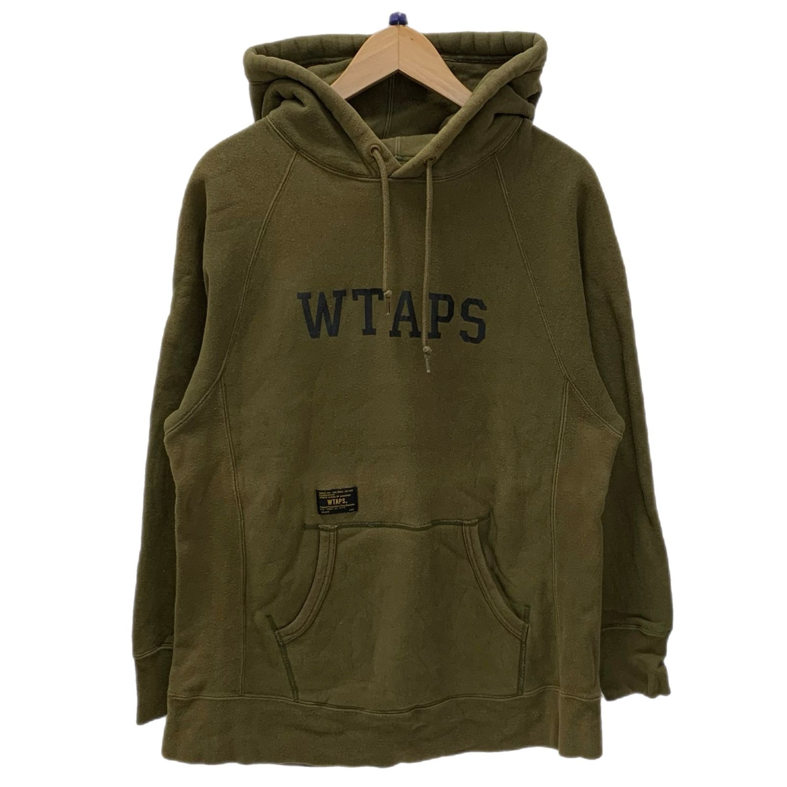 ダブルタップス W)taps 16AW DESIGN HOODED フロントロゴプリント 
