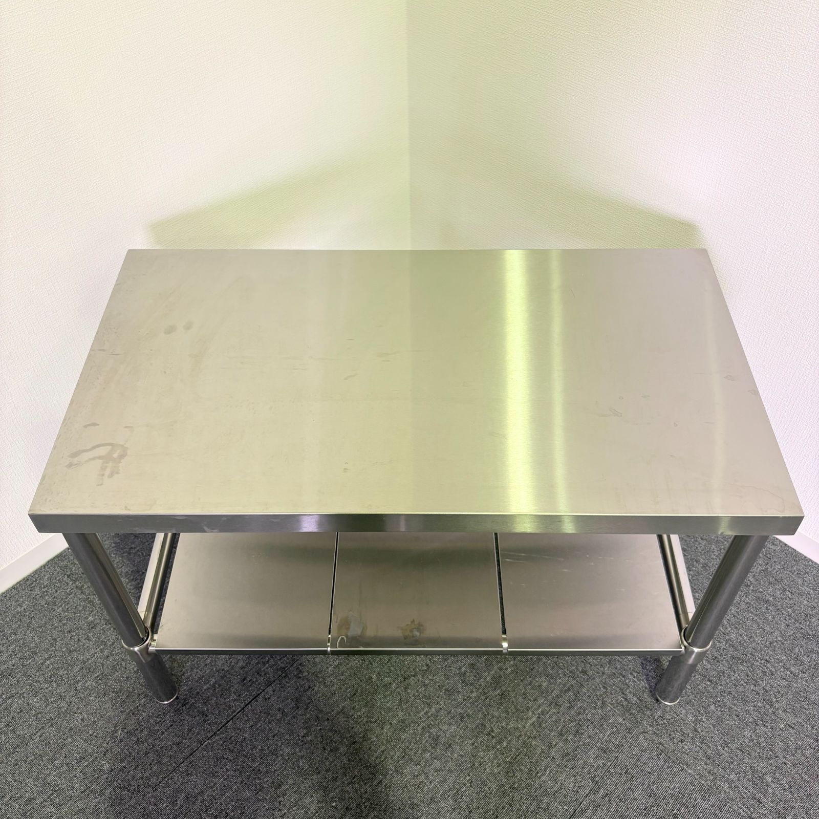 ステンレス作業台/幅900mm×奥行500mm×高さ600mm/業務用/厨房機器/台/棚