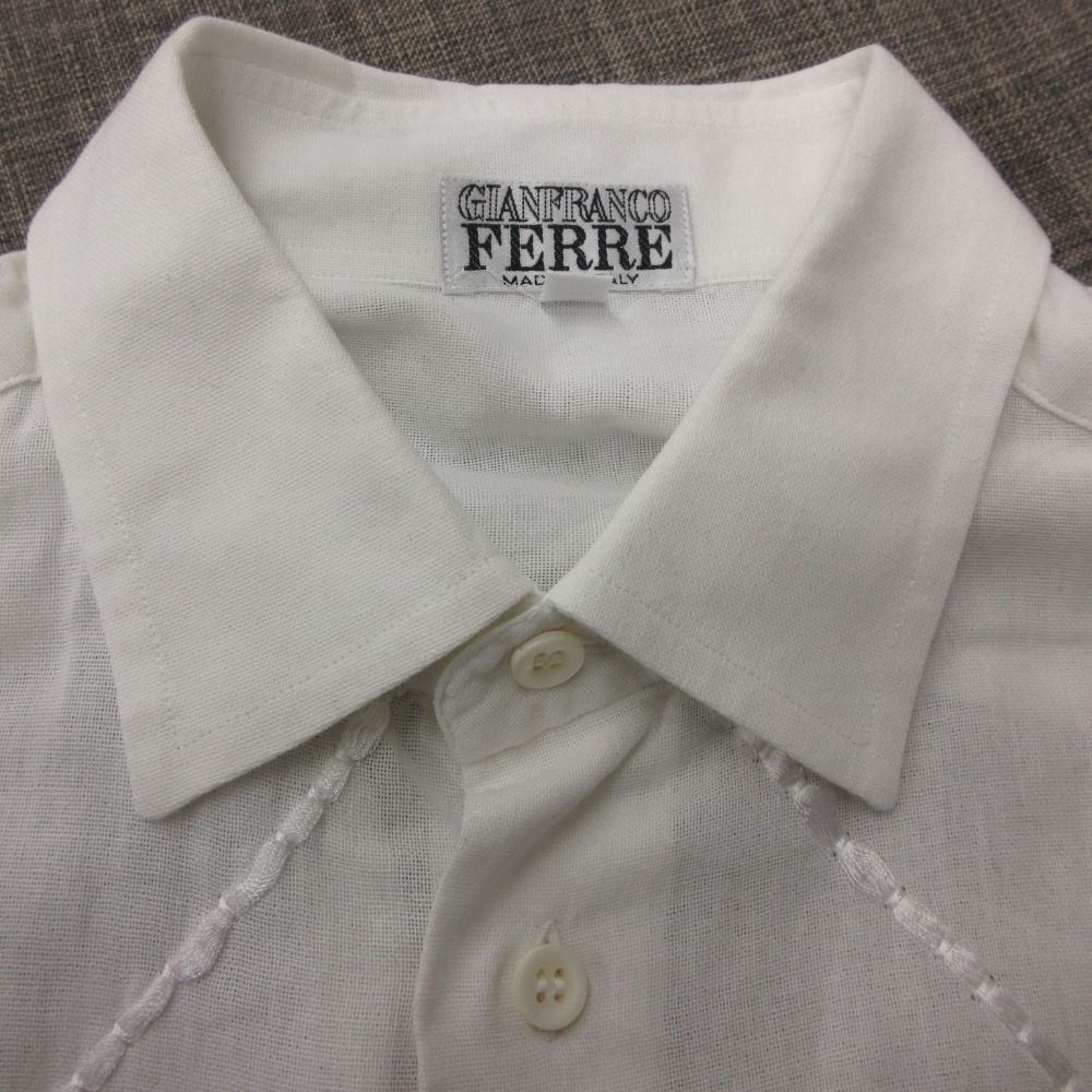 GIANFRANCO FERRE ジャンフランコ・フェレ 長袖シャツ ステッチ ドレス