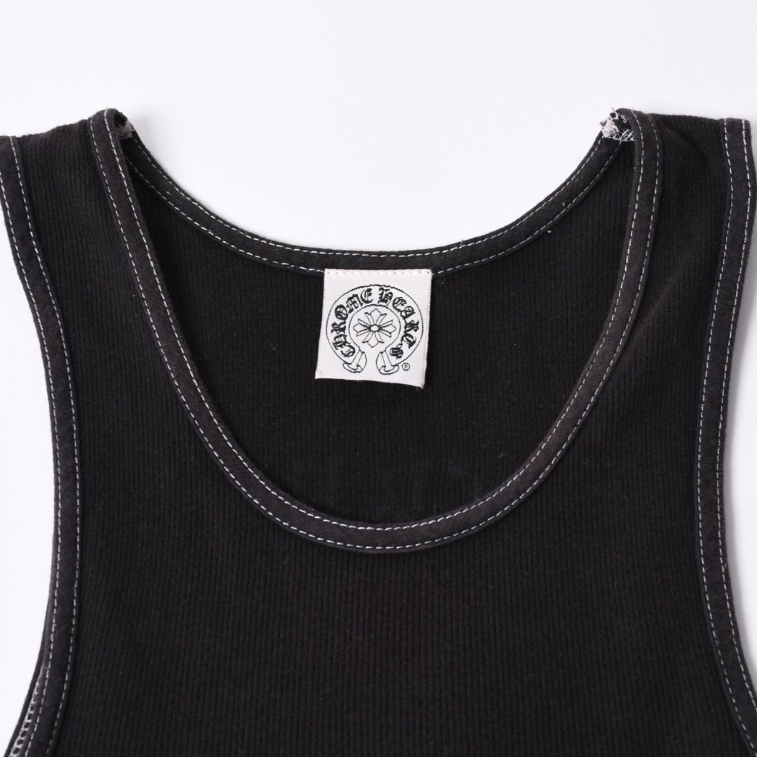 CHROME HEARTS クロムハーツ タンクトップ ブラックカラー ホワイトロゴ USA製 アメリカ製 サイズS 美品 中古 4a001007 CHROME HEARTS クロムハーツ タンクトップ ブラックカラー ホワイト