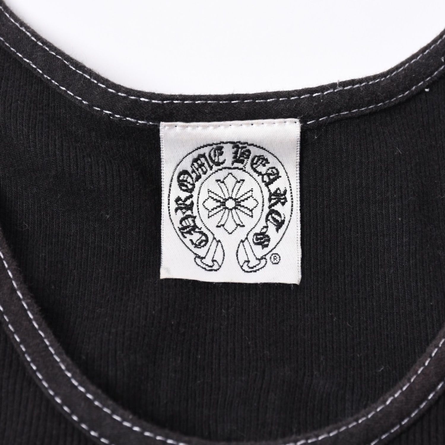 CHROME HEARTS クロムハーツ タンクトップ ブラックカラー ホワイトロゴ USA製 アメリカ製 サイズS 美品 中古 4a001007 CHROME HEARTS クロムハーツ タンクトップ ブラックカラー ホワイト