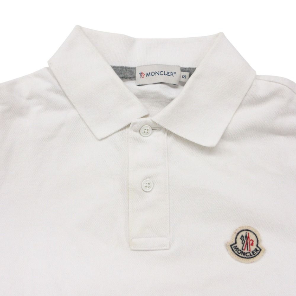新品未使用 MONCLER モンクレール ロゴワッペン ポロシャツ ホワイト 白 MONCLER（モンクレール） ポロシャツ レディース 半袖 コットン