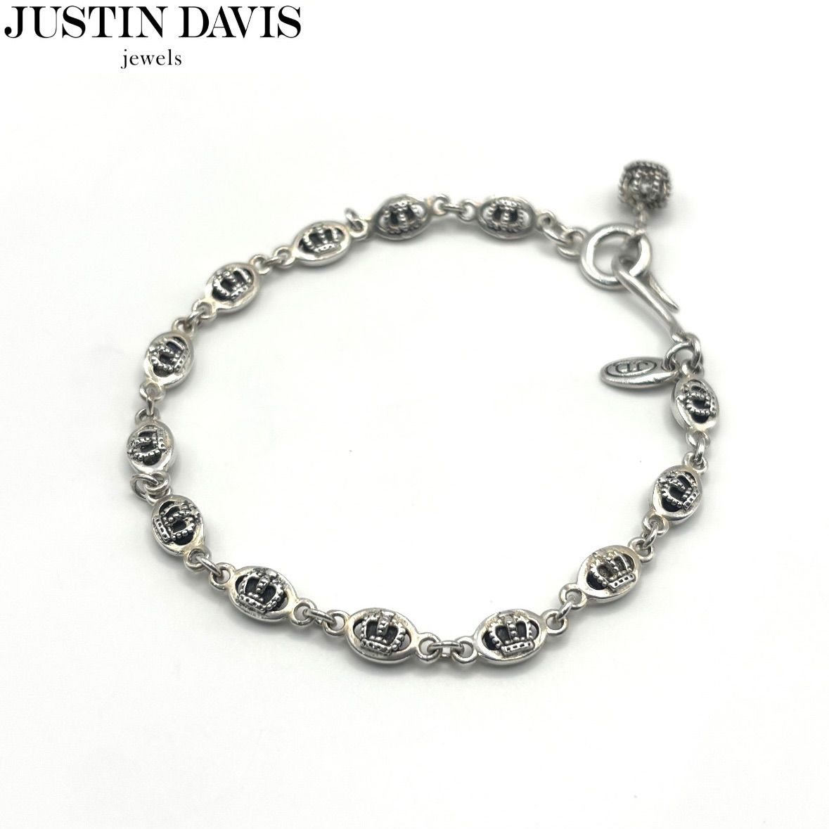 Justin Davis クラウンブレスレット SV925 箱付美品 Justin Davis ジャスティンデイビス クラウン ブレスレット SV925
