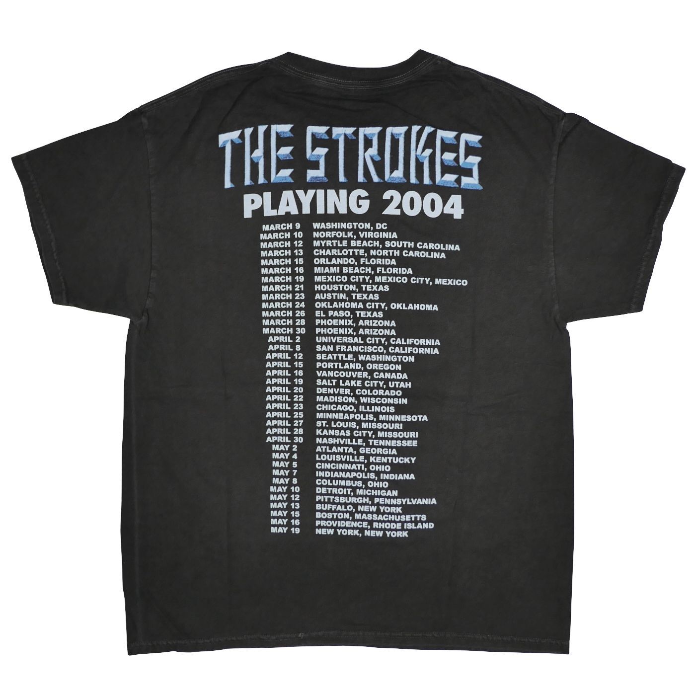新品 The Strokes ザ・ストロークス PLAYING 2004 北米ツアー ロゴ T