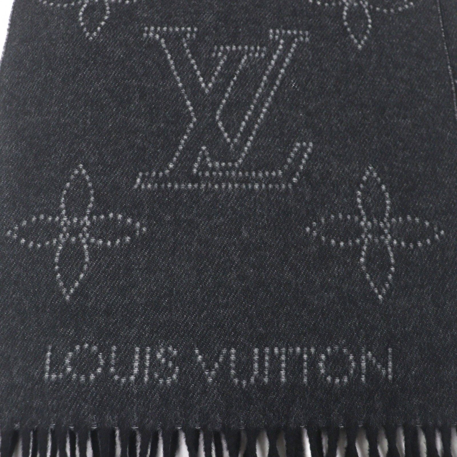 極美品□LOUIS VUITTON ルイヴィトン 2022年製 M77902 エシャルプ・フライト モード マヒナ カシミヤ シルク混 フリンジ マフラー グレー イタリア製 正規品 メンズ 極美品□LOUIS VUITTON ルイヴィトン 2022年製 M77902 エシャルプ