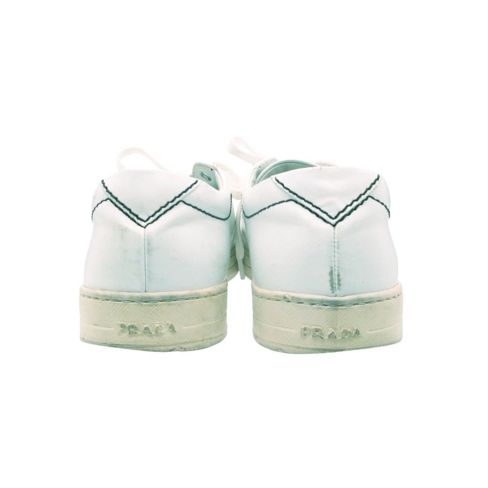 186005 PRADA プラダ PARDA ローカットスニーカー 牛革 24.5 ホワイト 186005 PRADA プラダ PARDA ローカットスニーカー 牛革 24.5 ホワイト