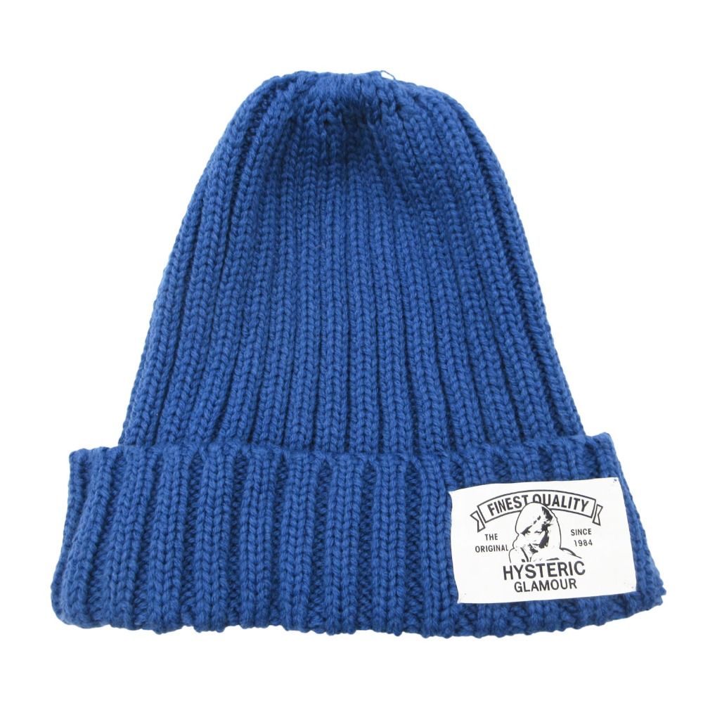 【良品】ヒステリックグラマー　ネイビー　ニットキャップ　ヒスガール HYSTERIC GLAMOUR ヒステリックグラマー ニットキャップ ビーニー