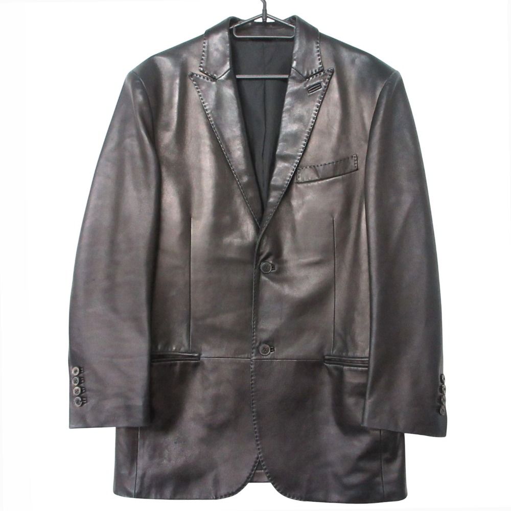 Zegna ゼニア レザー テーラードジャケット 2B ブレザー イタリア製 上