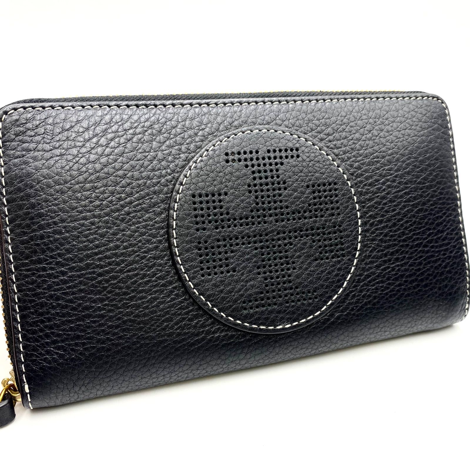 極上美品 TORY BURCH トリーバーチ 財布 ウォレット ロゴ レザー 