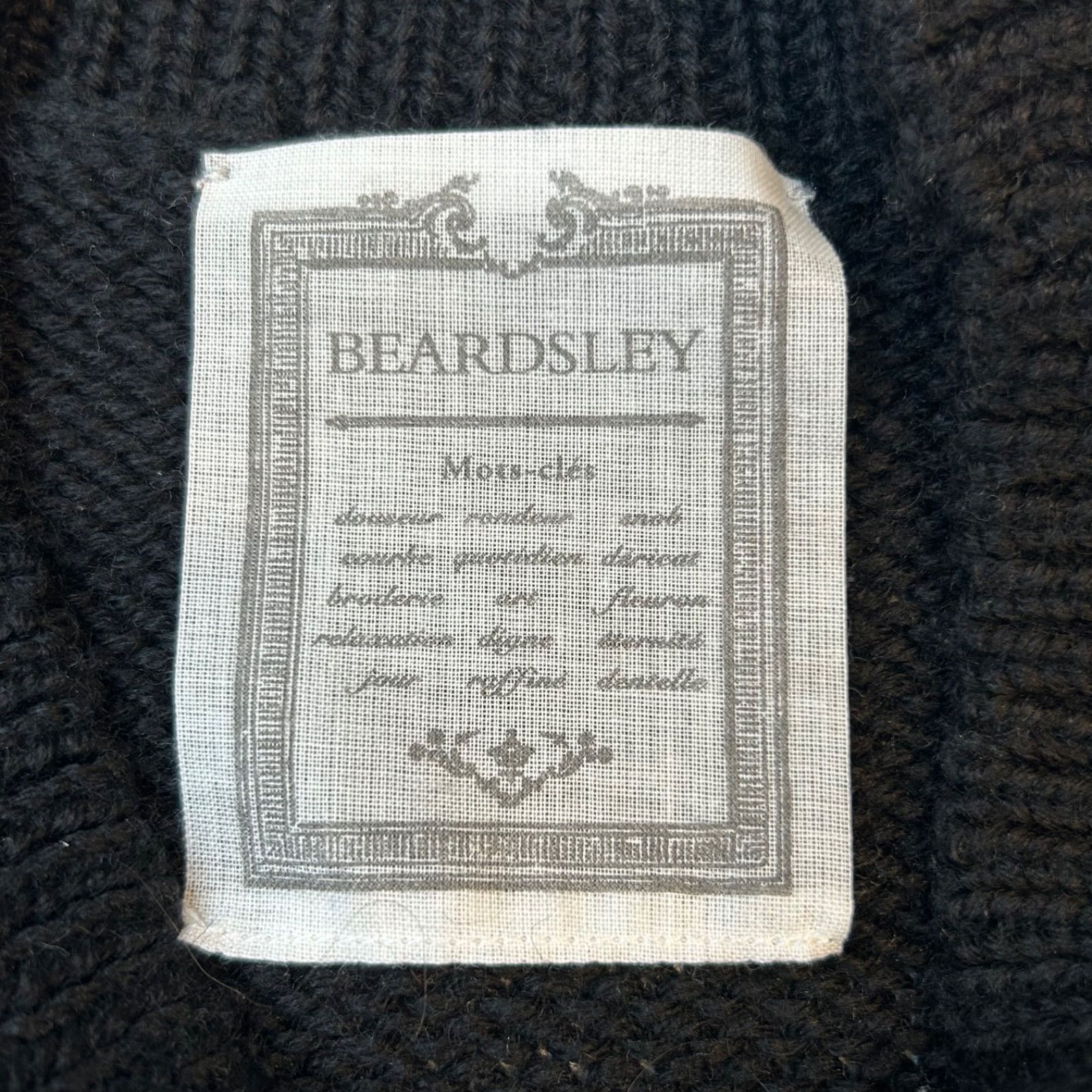 BEARDSLEY ビアズリー 花柄ジャガードニット 袖ジャガード セーター