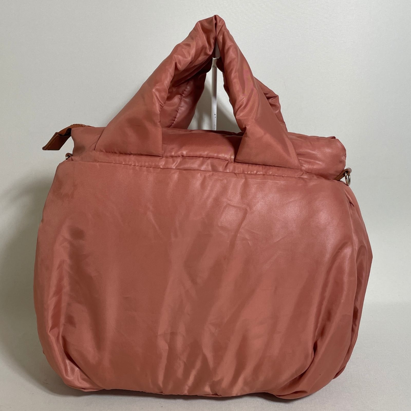 2604-80｜美品｜シーバイクロエ ハンドバッグ ナイロン レザー ピンク 