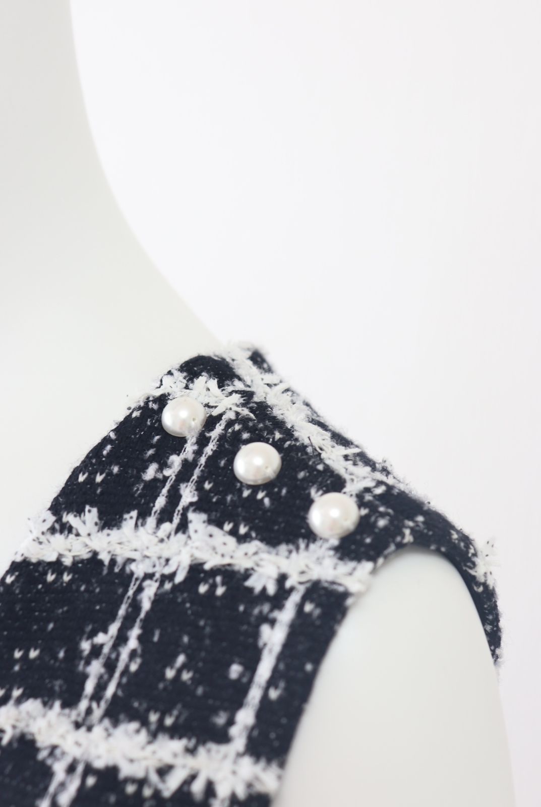 Rene ルネ　ワンピース Rene ニットツイードワンピース 6342440 2023年商品 紺/ネイビー ルネ