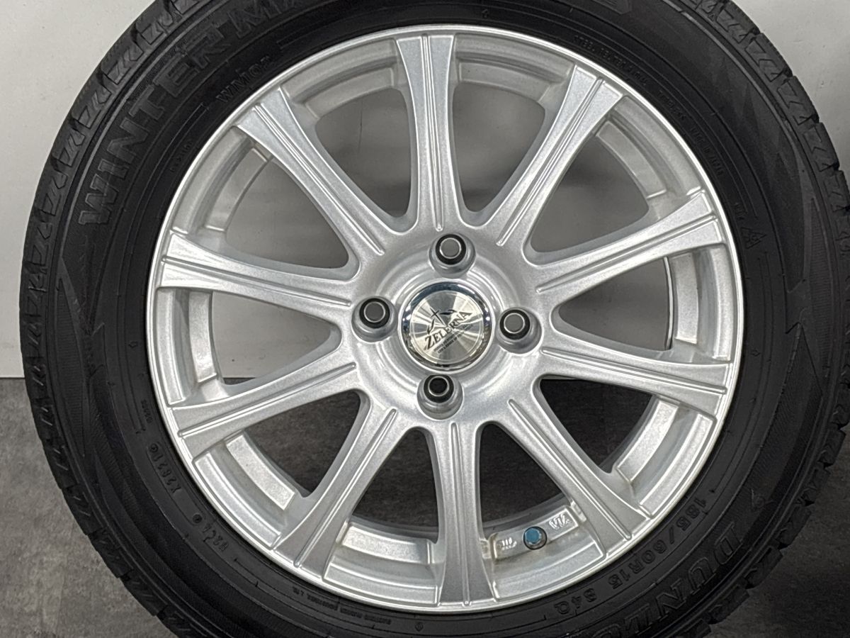 美品】ZELERNA 15in 5.5J +42 PCD100 ダンロップ ウィンターマックス 