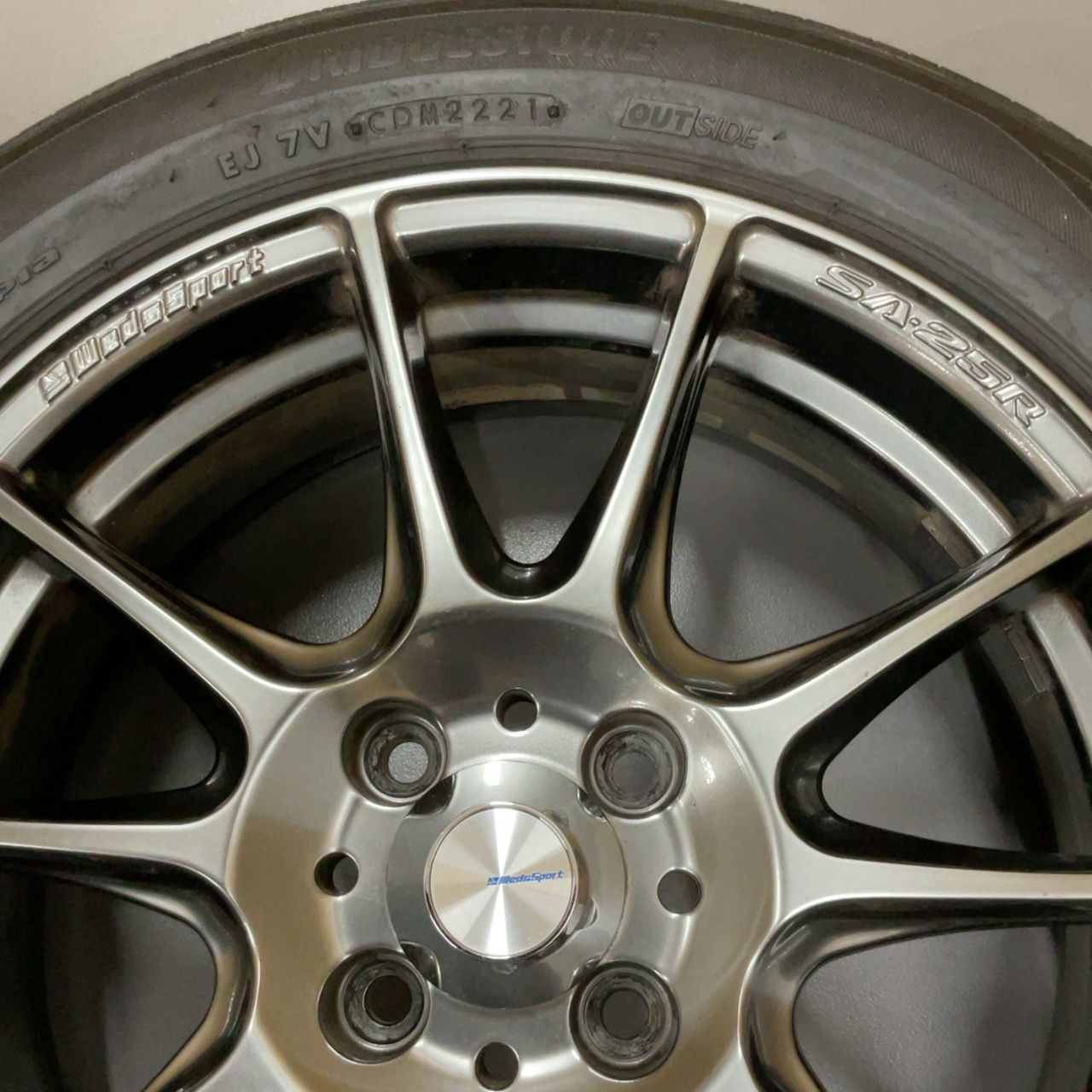 WedsSport SA-25R 16×6.5J 4穴 +50 PCD100 & BRIDGESTONE 