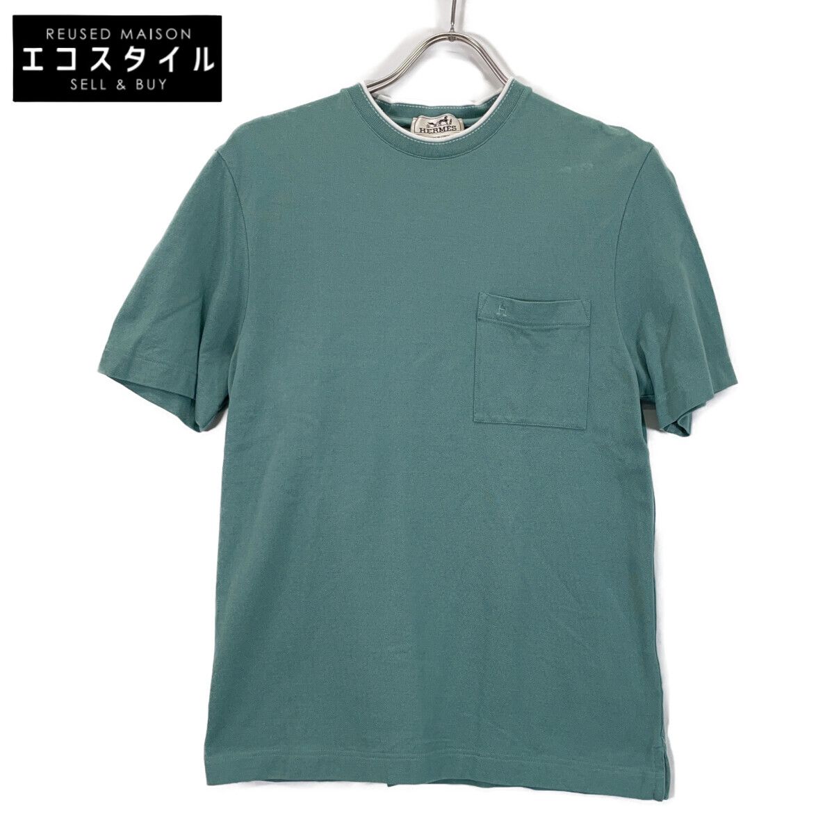 HERMES エルメス ﾗｲﾄﾌﾞﾙｰ H刺繍 半袖Tｼｬﾂ XS - メルカリ