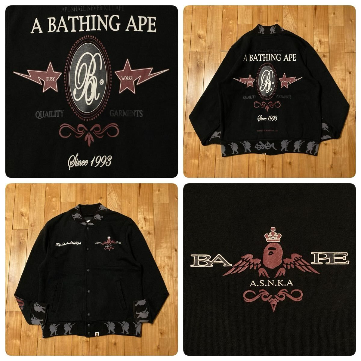 A BATHING APE BAPE スタジャン　スウェット　STA 刺繍　M メンズ A BATHING APE BAPE スタジャン スウェット STA 刺繍 M