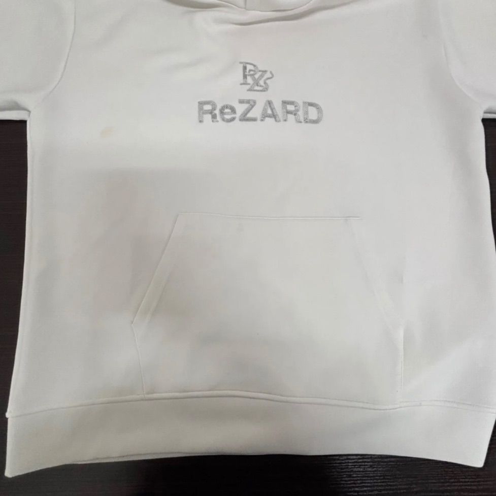 i)ReZARD リザード 半袖パーカー スパンコールロゴ 半袖フーディー L 