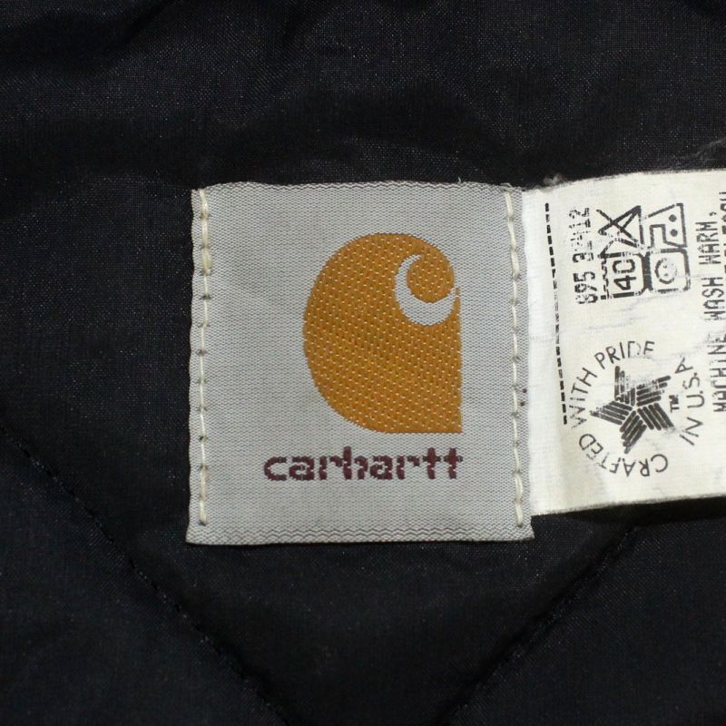 90s USA製 vintage Carhartt 裏地キルティング ダック ベスト メンズ