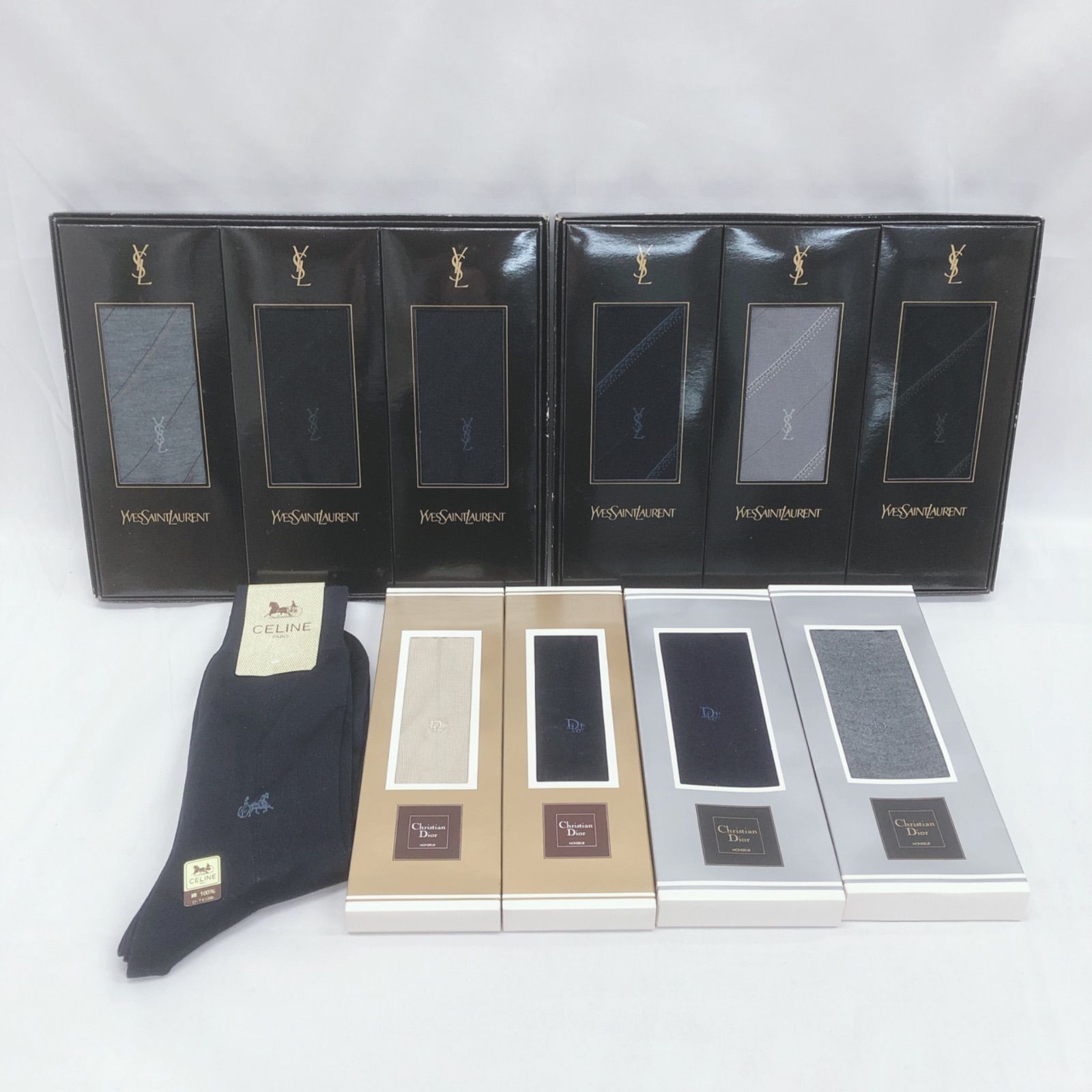 未使用　ダンヒル、イヴ・サンローラン、Dior、ジバンシーなど靴下セット 未使用 ダンヒル イヴ・サンローラン Dior ジバンシーなど靴下セット
