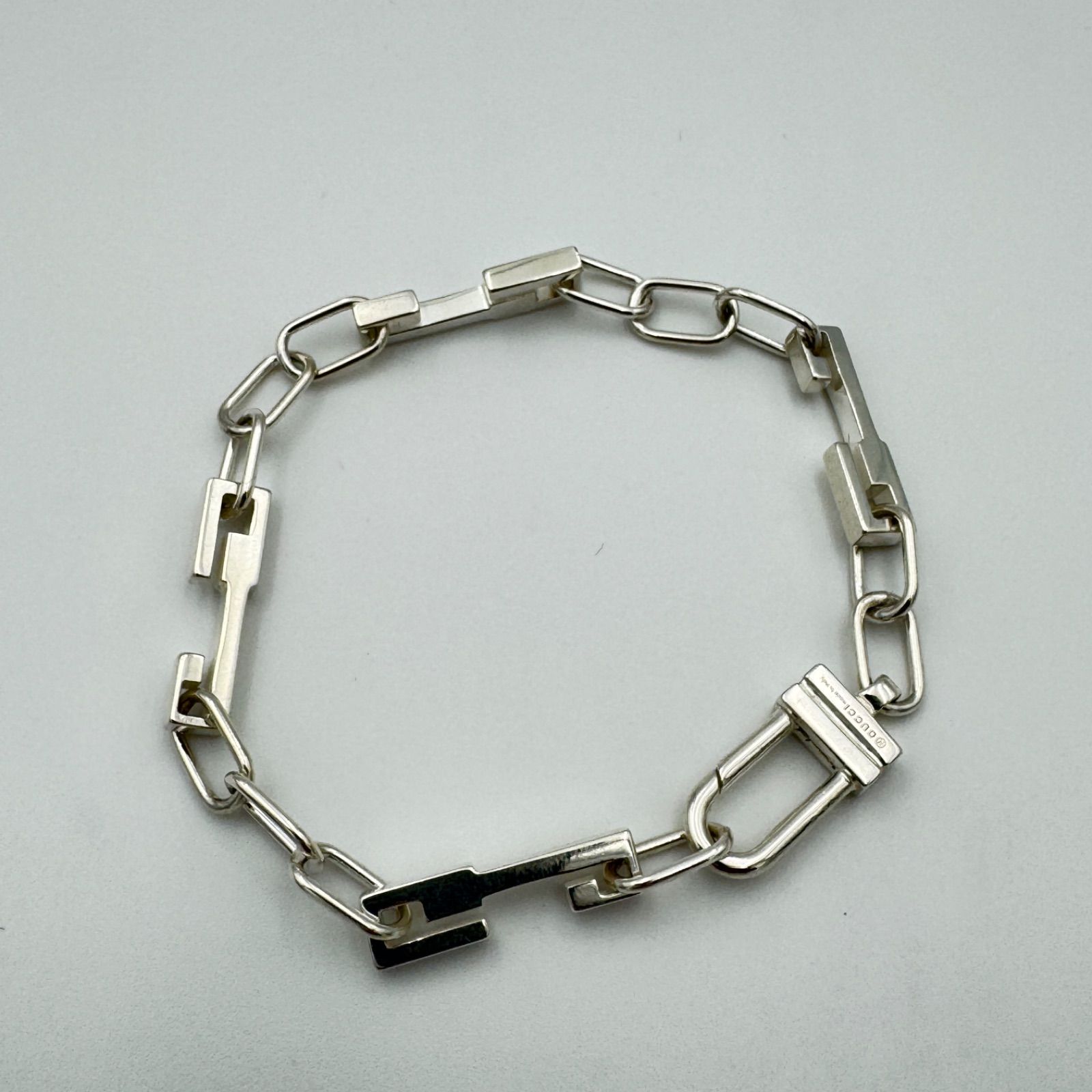 GUCCI グッチ スクエアG リンクチェーン ブレスレット SV925