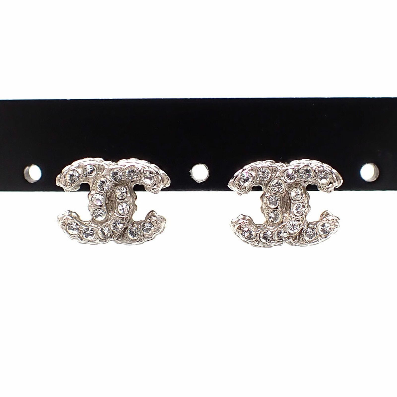 シャネル(Chanel) シャネル ラインストーン ピアス レディース メタル 
