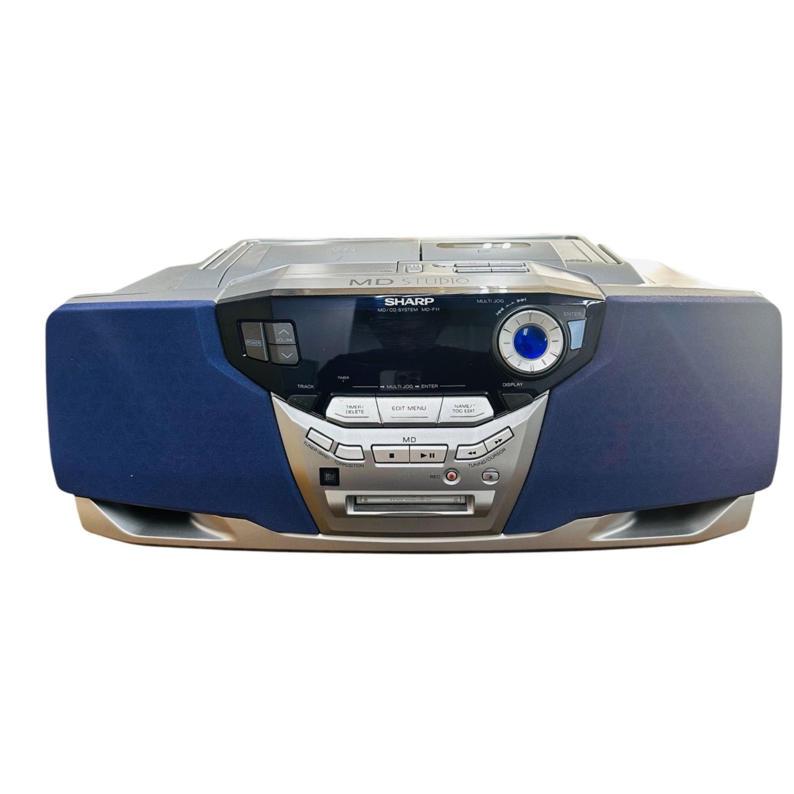 M04008 CD/MDラジカセ SHARP MD-F11 シルバー CD MD カセットテープ