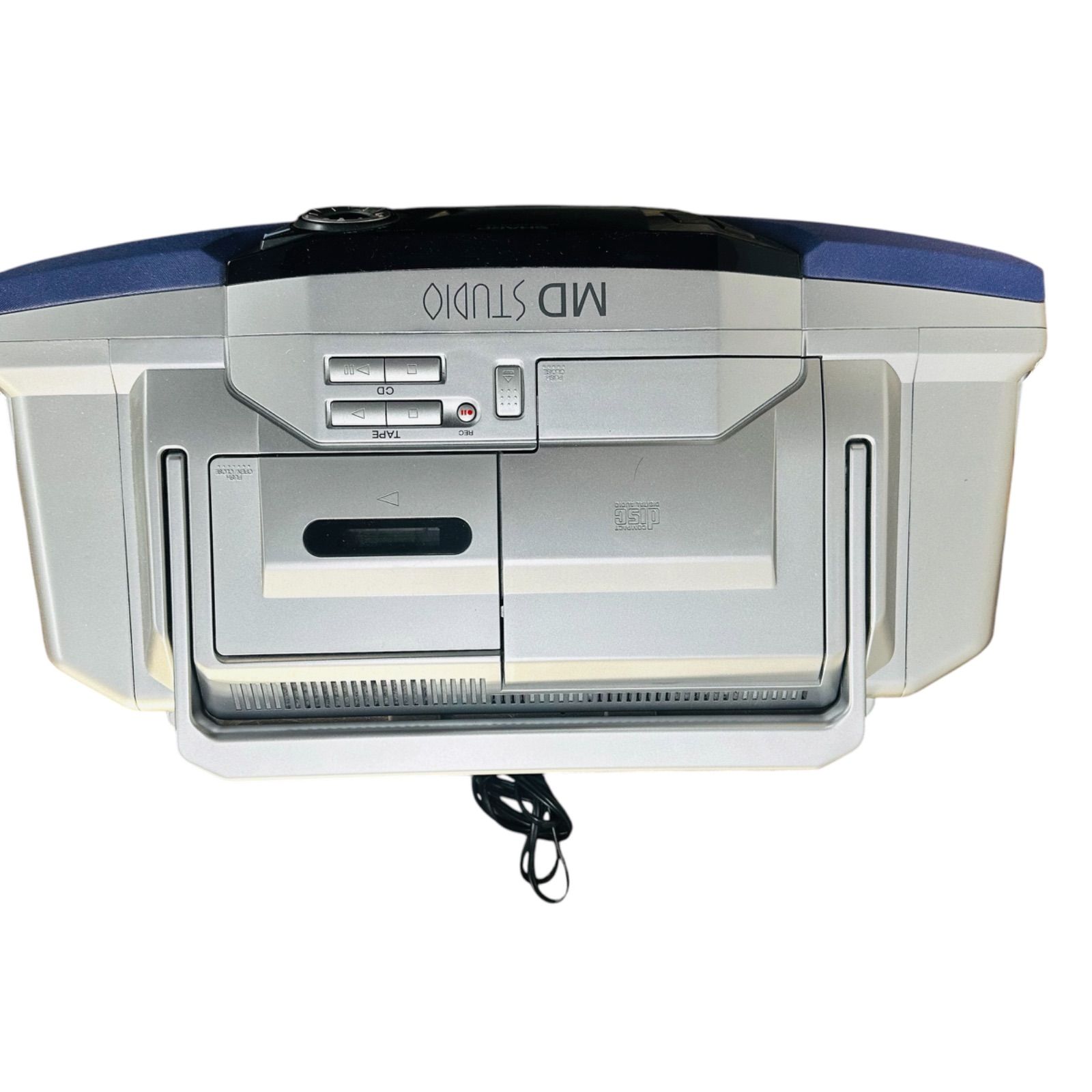 M04008 CD/MDラジカセ SHARP MD-F11 シルバー CD MD カセットテープ
