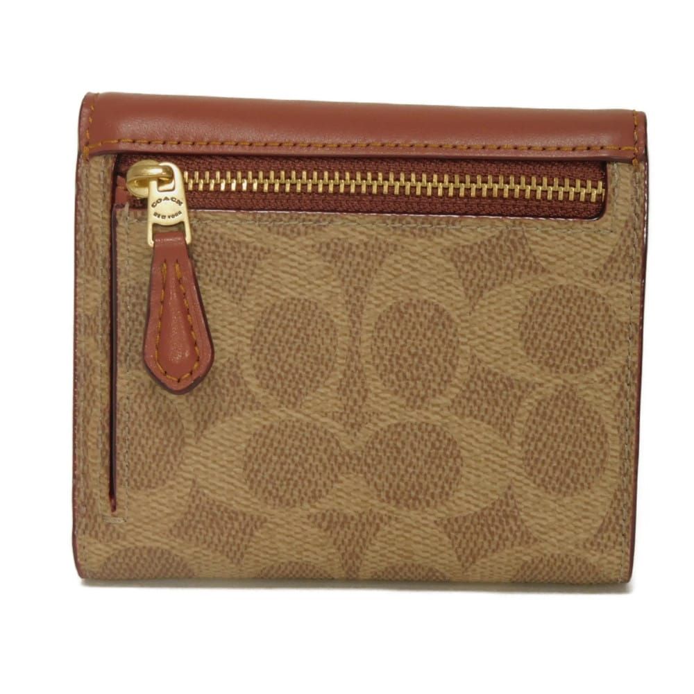 COACH コーチ ウィン スモール ウォレット  現行 Cマーク Cロゴ カラーブロック ラスト ベージュ ボルドー 札入れ カードケース ケース 未使用 シグネチャー タン 三つ折り財布 C2329 COACH コーチ ウィン スモール ウォレット 現行 Cマーク Cロゴ カラー