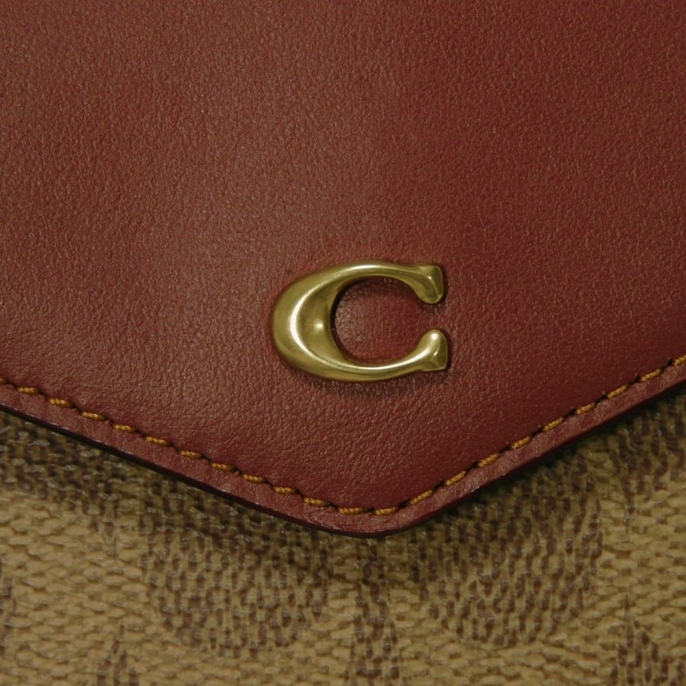 COACH コーチ ウィン スモール ウォレット  現行 Cマーク Cロゴ カラーブロック ラスト ベージュ ボルドー 札入れ カードケース ケース 未使用 シグネチャー タン 三つ折り財布 C2329 COACH コーチ ウィン スモール ウォレット 現行 Cマーク Cロゴ カラー