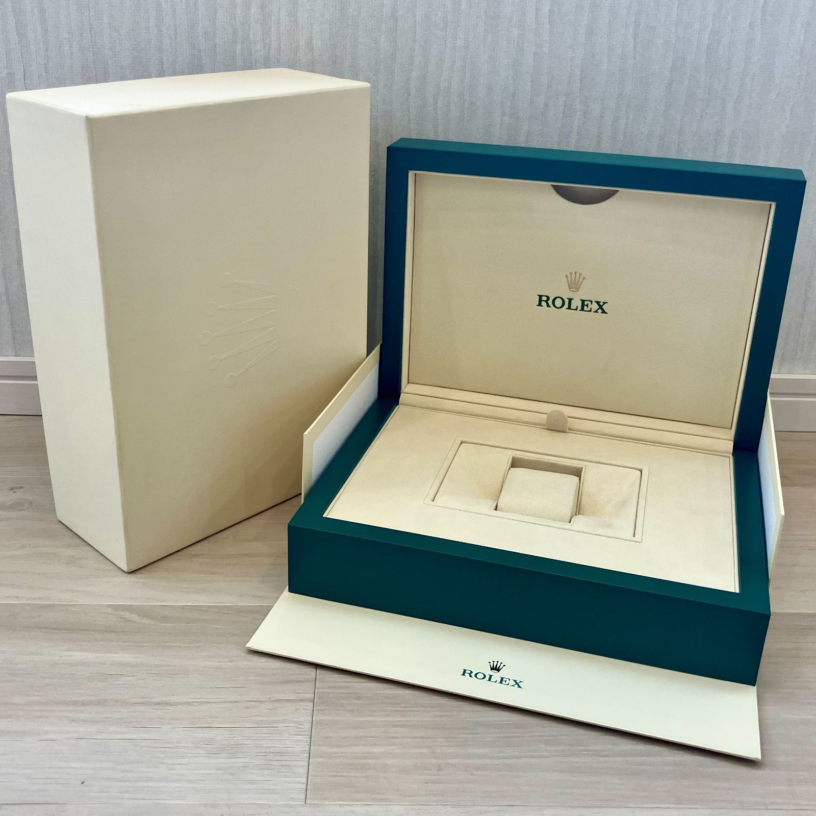 ROLEX ロレックス純正旧型ボックスMサイズ箱非売品紙製コンテナ4個タグ付き ROLEX ロレックス 現行 純正 BOX 箱 CASE ケース XL 【管理№.R-4