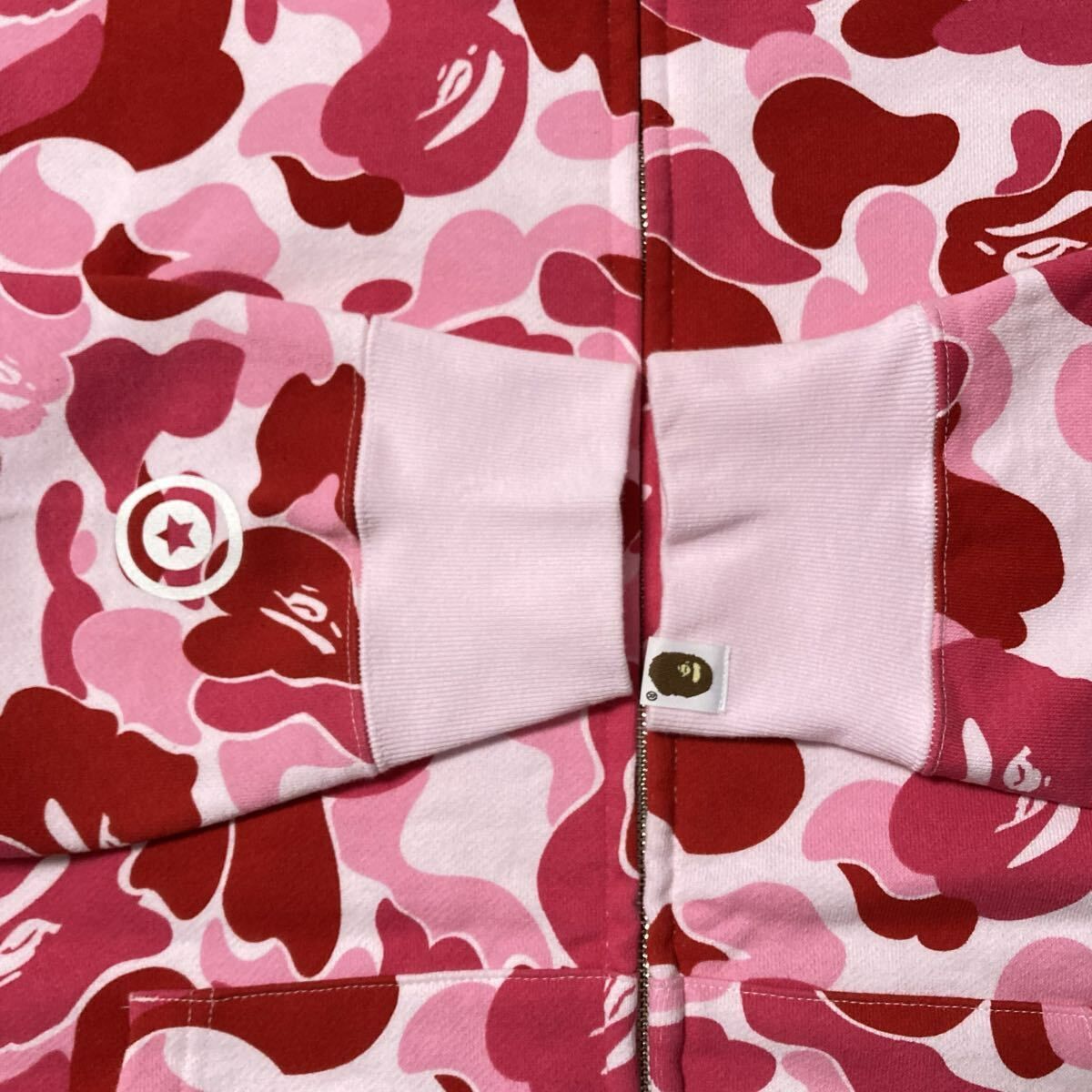 ☆2XL☆ CRYSTAL STONE ABC CAMO PINK シャーク パーカー shark full