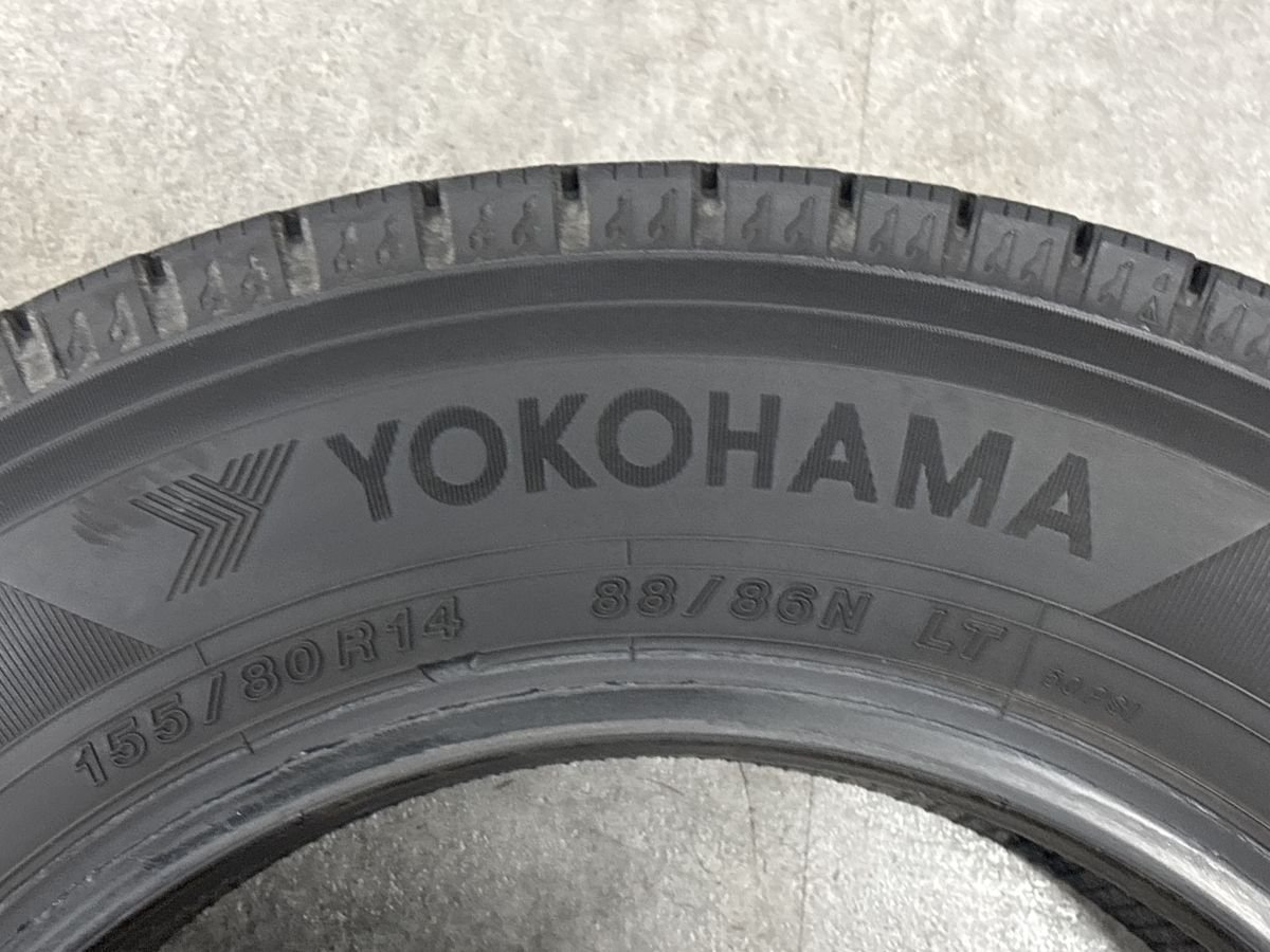 155/80R14バリ溝4本セット バリ溝】ヨコハマ アイスガード iG91 155/80R14 LT 4本セット ライト