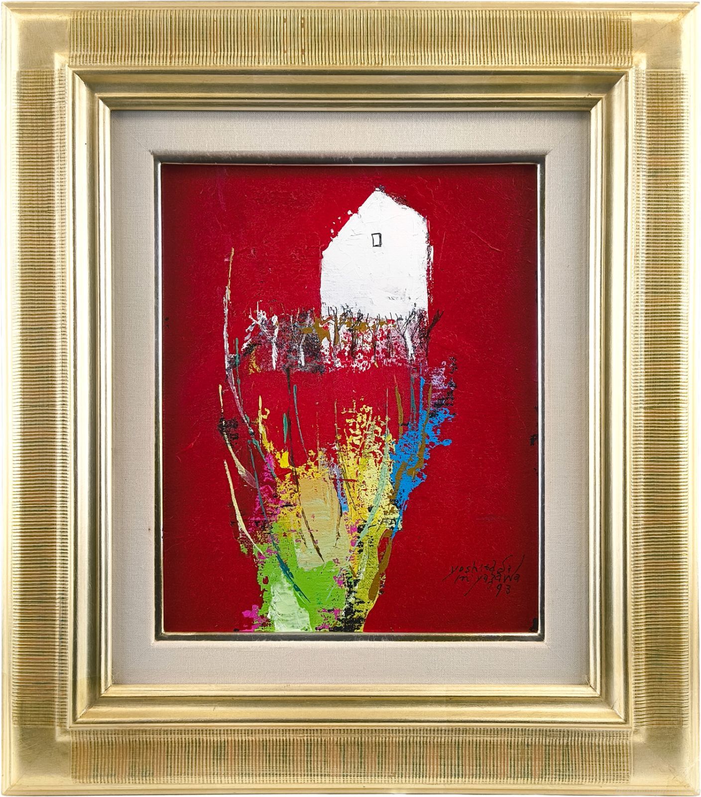 宮沢克忠 「白い家」 油絵・油彩画 絵画 - メルカリ