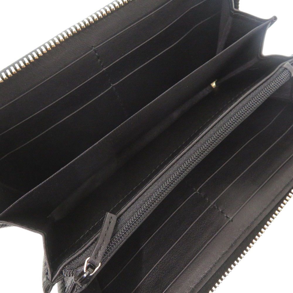 新品同様 グッチ マイクログッチシマ リボン 388680 ブラック ラウンド