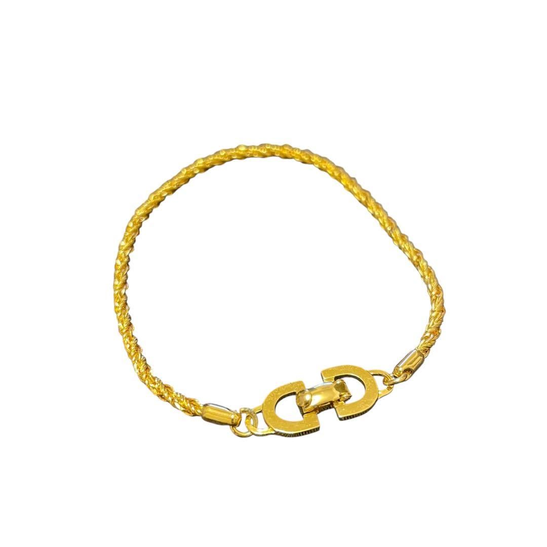 Dior ディオール ゴールド バングル ブレスレット 編み込み - メルカリ
