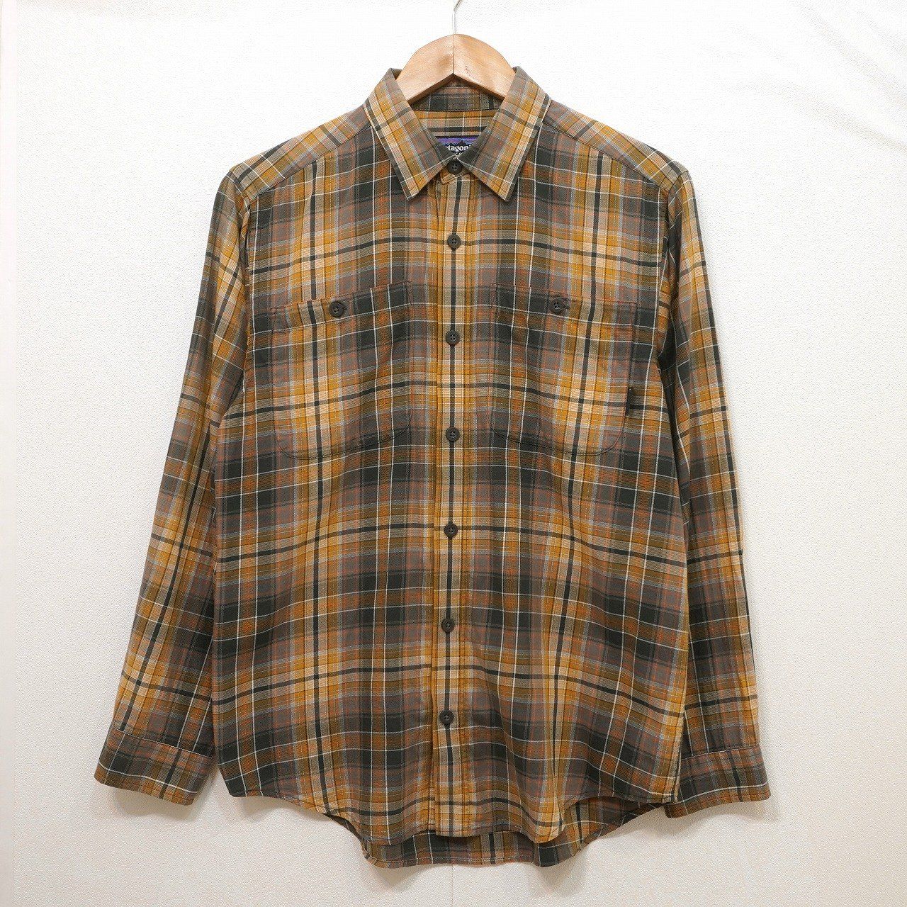 patagonia (XS) メンズ オーガニックコットン チェックシャツ 